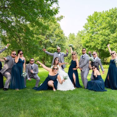 Bridal party with sunglasses