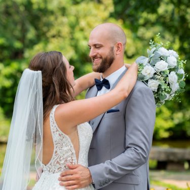 Married couple in garden in MI