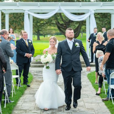 Married couple walking