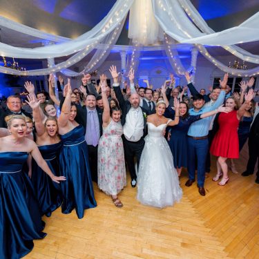 Group of guests on dance floor in MI